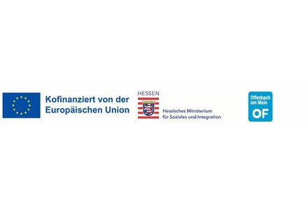 Das Start Projekt gefördert von der EU, Hessen und der Stadt Offenbach; mit Logos