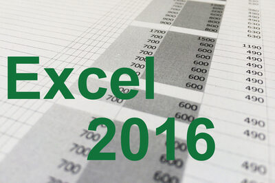 Tabellenblatt mit Aufschrift Excel 2016