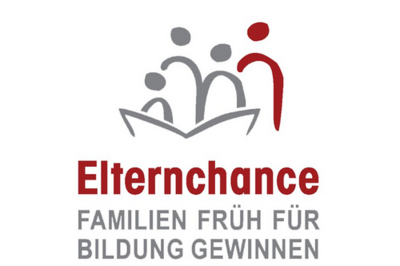 Logo Elternchance in roten und grauen Buchstaben