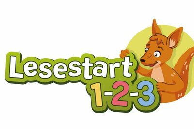 Logo: Lesestart 1-2-3 mit Känguru