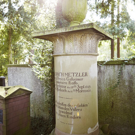 Grabmal Friedrich Metzler, Alter Friedhof Offenbach