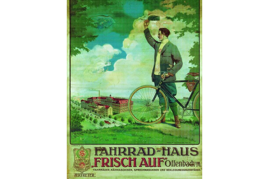 Plakat der Firma Frischauf